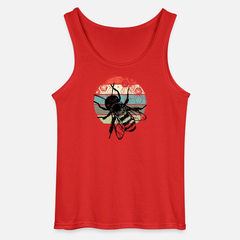 Retro Mosquito Circle - Gildan Männer Tank Top - Rot