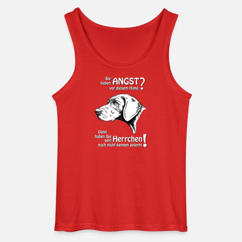 Angst vor DK? Herrchen - Gildan Männer Tank Top - Rot