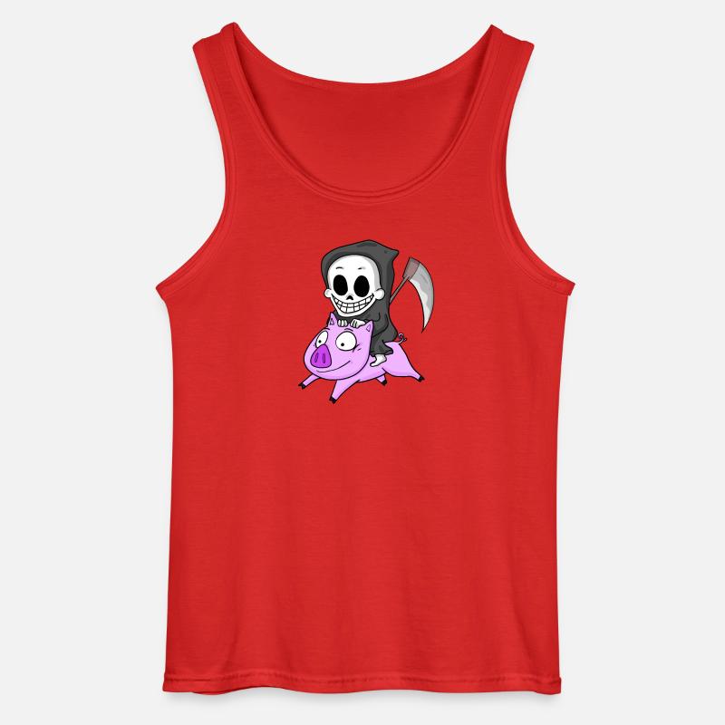 Sensenmann Schwein - Gildan Männer Tank Top - Rot