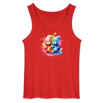 Liebe ist eine Bärennotwendigkeit - Gildan Männer Tank Top - Rot - Vorne - AI Model Male 185 dark (185cm)