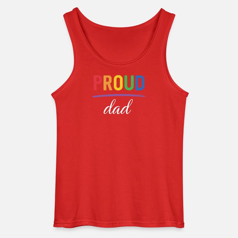 LGBT Proud Dad - Pride-Monat - Gildan Männer Tank Top - Rot