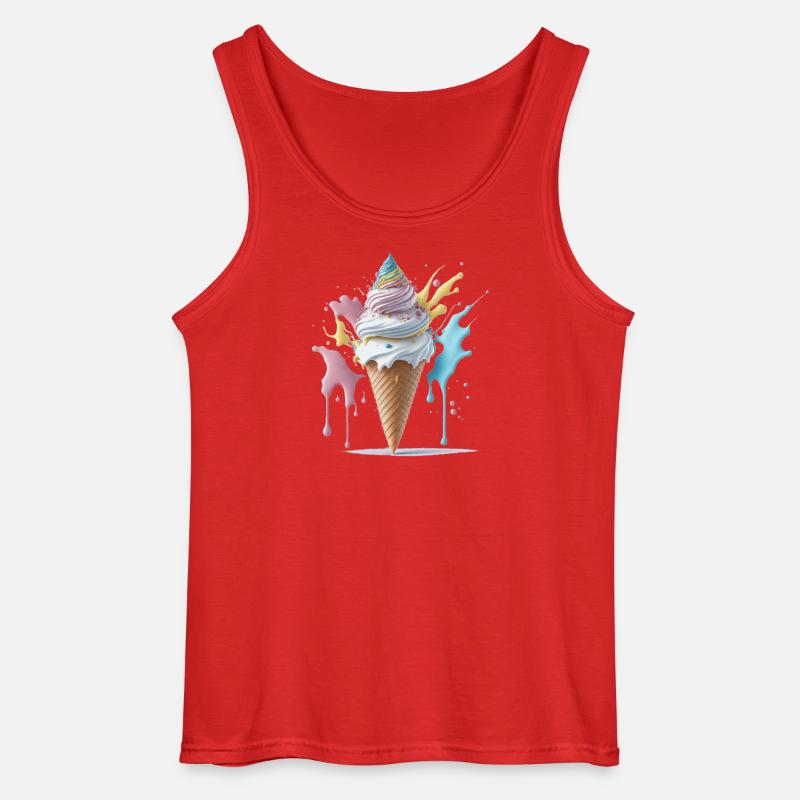 Eiscreme - Gildan Männer Tank Top - Rot