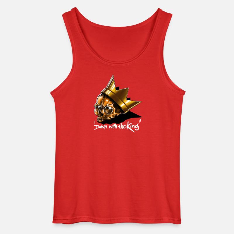 Down with the King - Gildan Männer Tank Top - Rot