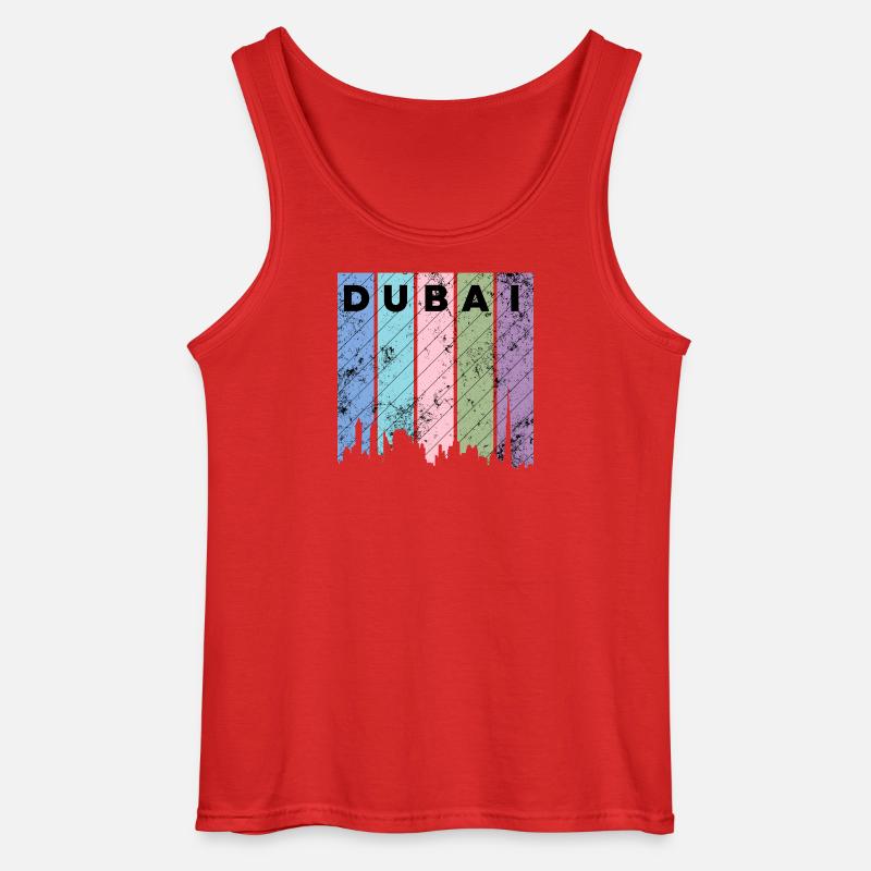 Dubai mit Stil! - Gildan Männer Tank Top - Rot