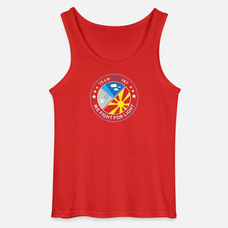 Blue Sky Flight Team Abzeichen - Gildan Männer Tank Top - Rot