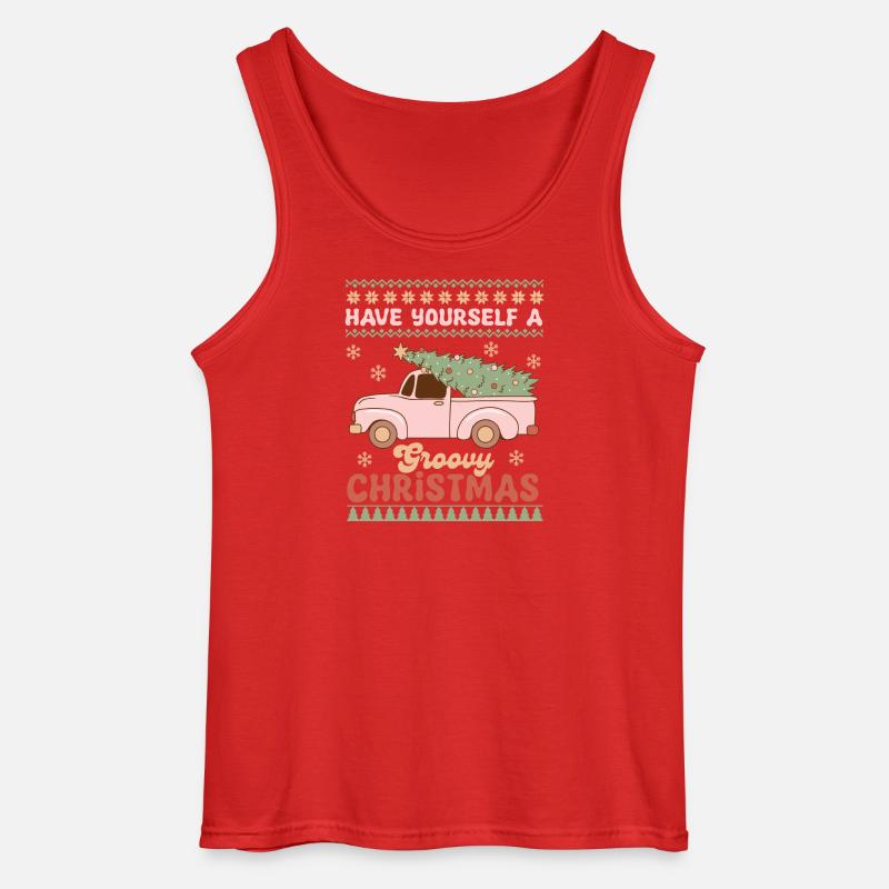 Hässlicher Weihnachtspullover - Gildan Männer Tank Top - Rot
