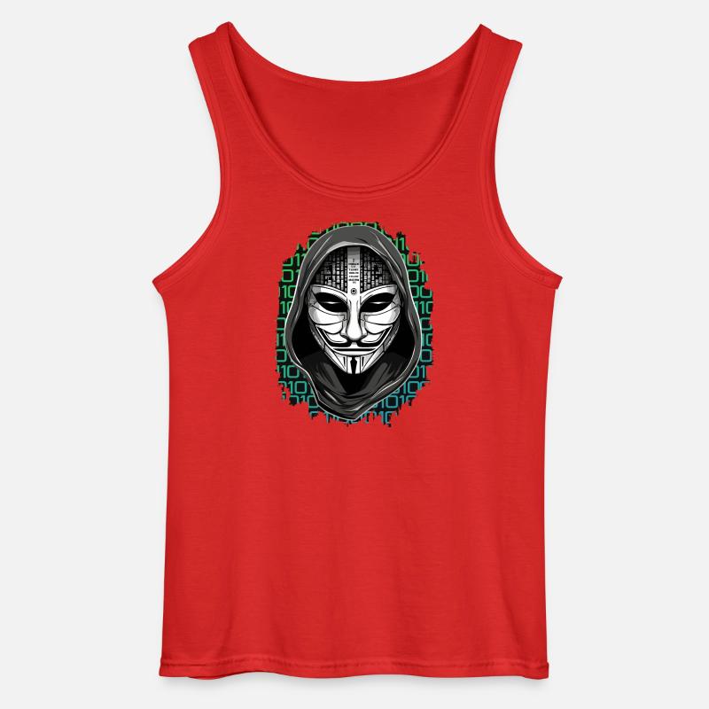Anonymous Hacker - Gildan Männer Tank Top - Rot