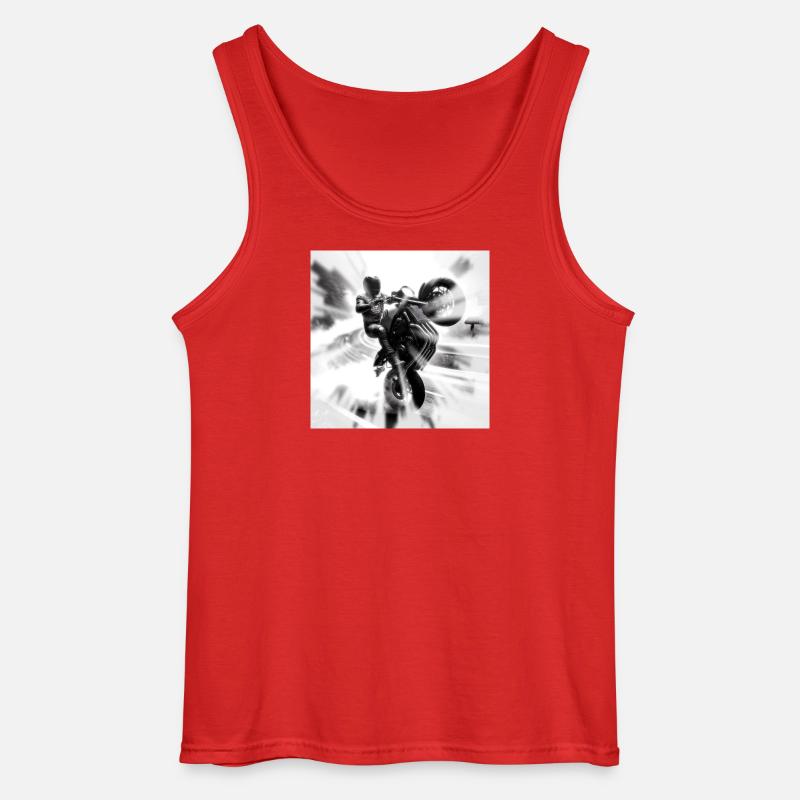Der Biker ist willig - Gildan Männer Tank Top - Rot