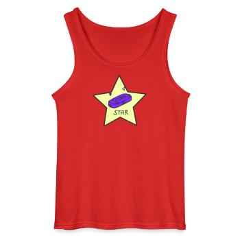 Étoile de savon - Débardeur Gildan Homme - rouge - Devant - AI Model Male 185 dark (185cm)
