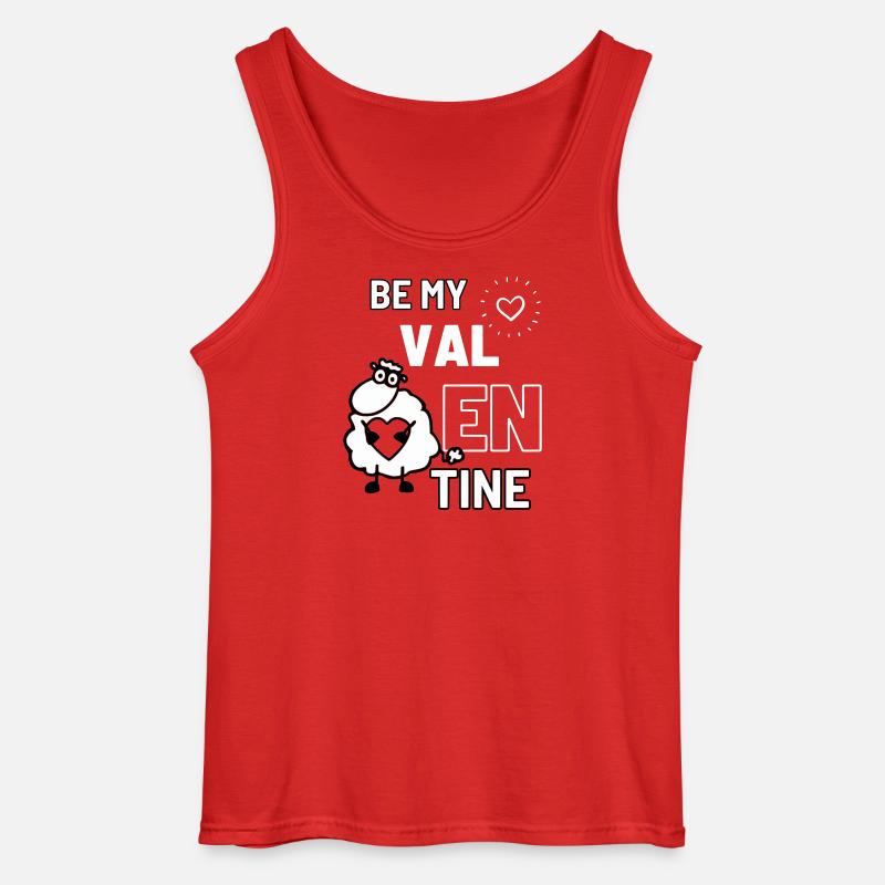Valentin-Schaf - Gildan Männer Tank Top - Rot