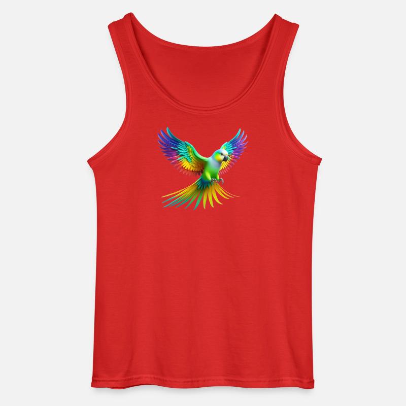 Regenbogensittich (02) - Gildan Männer Tank Top - Rot
