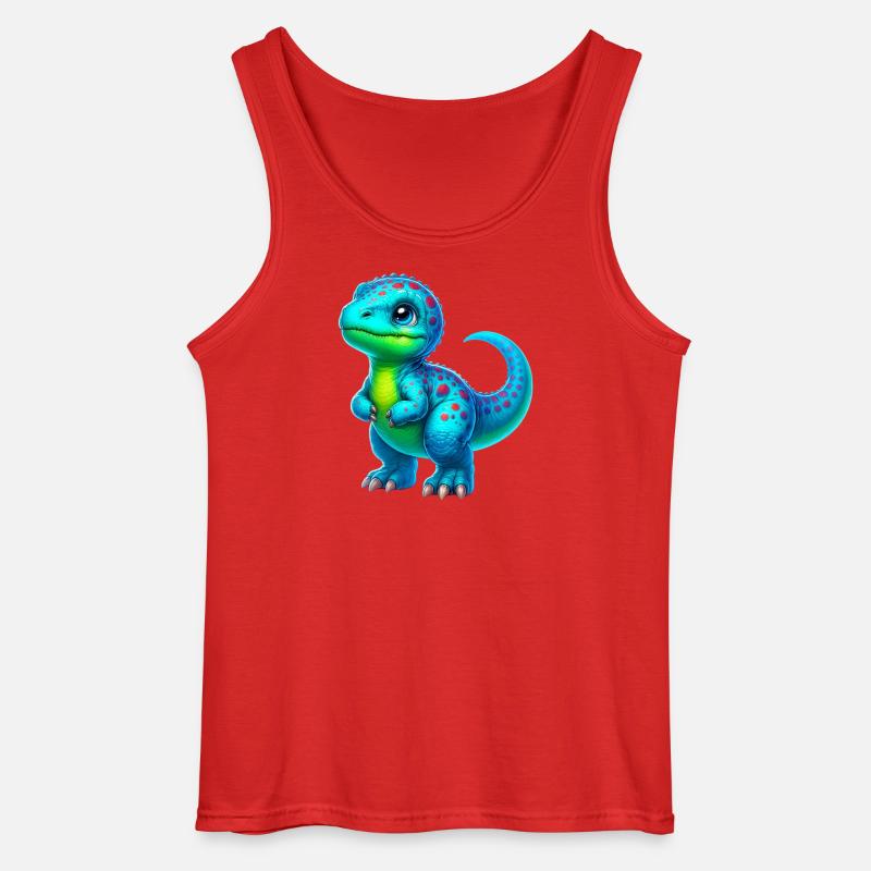 Dinosaurier - Gildan Männer Tank Top - Rot