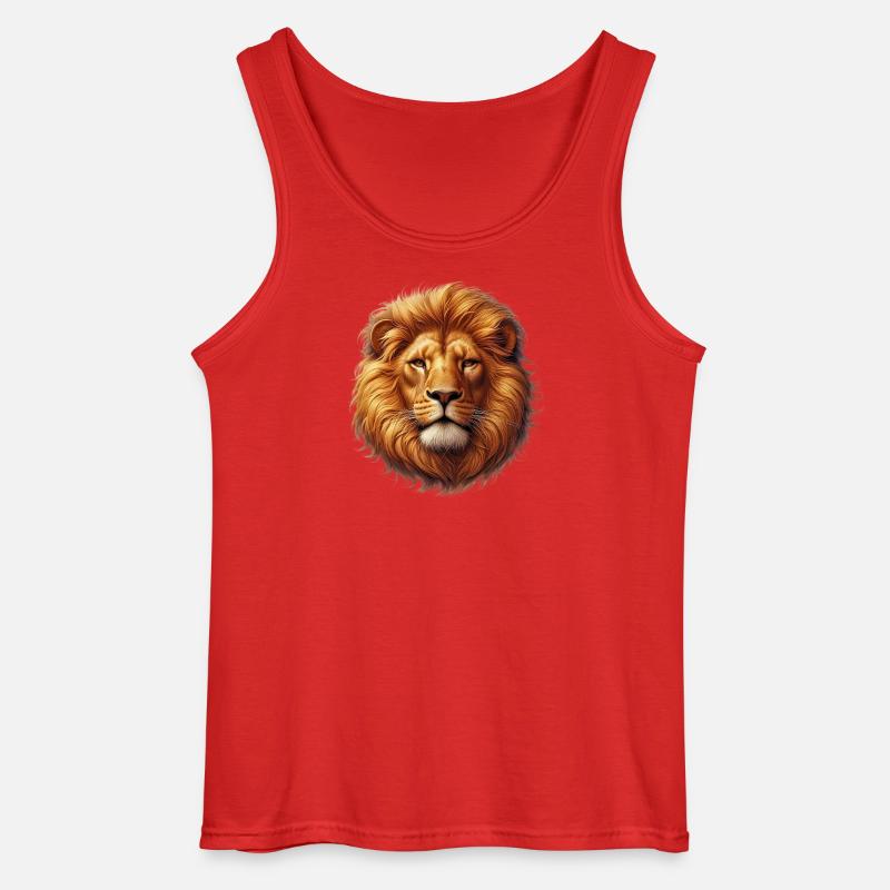 Löwe - Gildan Männer Tank Top - Rot