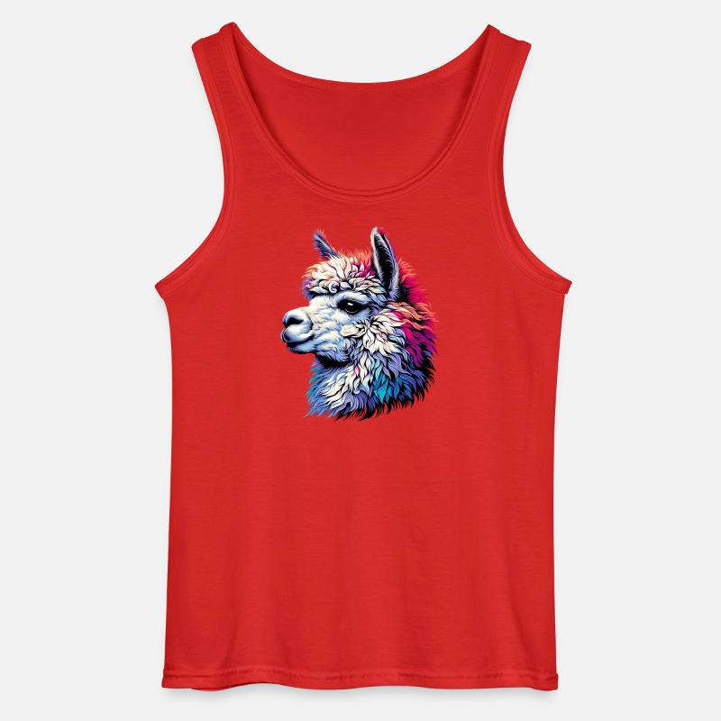 Alpaka - Gildan Männer Tank Top - Rot