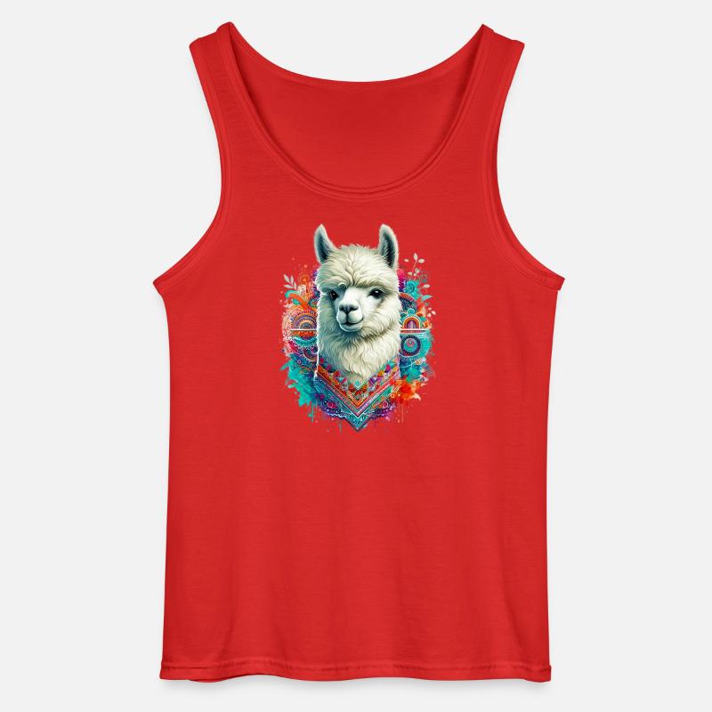 Alpaka - Gildan Männer Tank Top - Rot