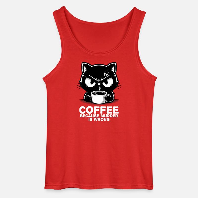 Murder is wrong (dark) - Gildan Men’s Tank Top - red
