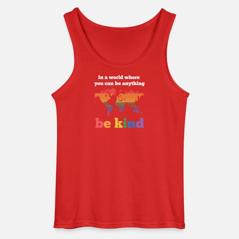LGBTQ-Pride-Monat - Sei freundlich - Gildan Männer Tank Top - Rot