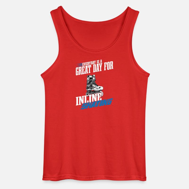Inline Skating - Gildan Männer Tank Top - Rot