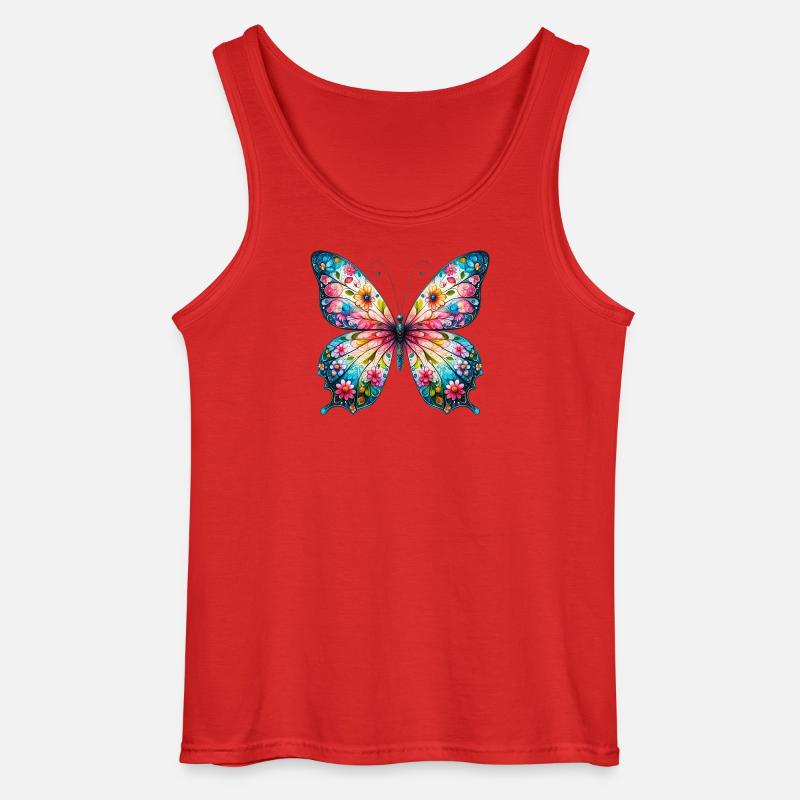 Schmetterling - Gildan Männer Tank Top - Rot