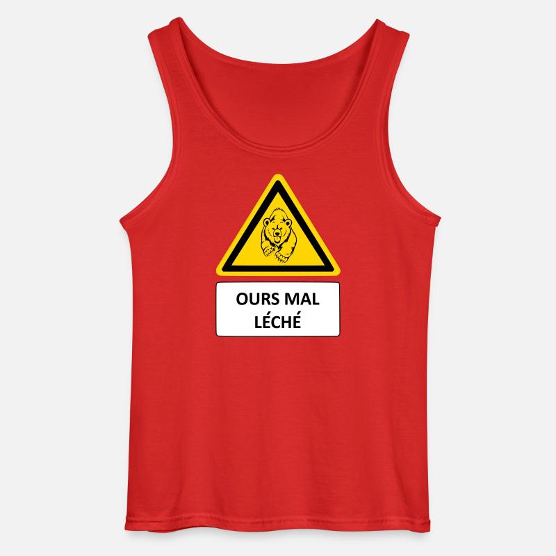 Bär schwer geleckt - Gildan Männer Tank Top - Rot