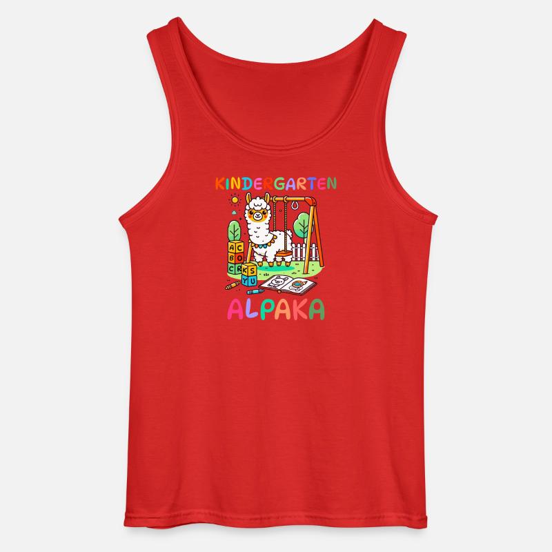 Süßes Kindergarten Alpaka Kinder Geschenk - Gildan Männer Tank Top - Rot