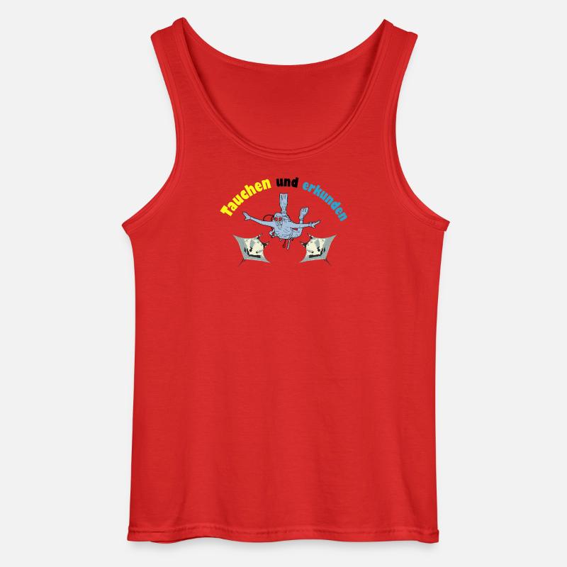Dive and explore - Gildan Men’s Tank Top - red