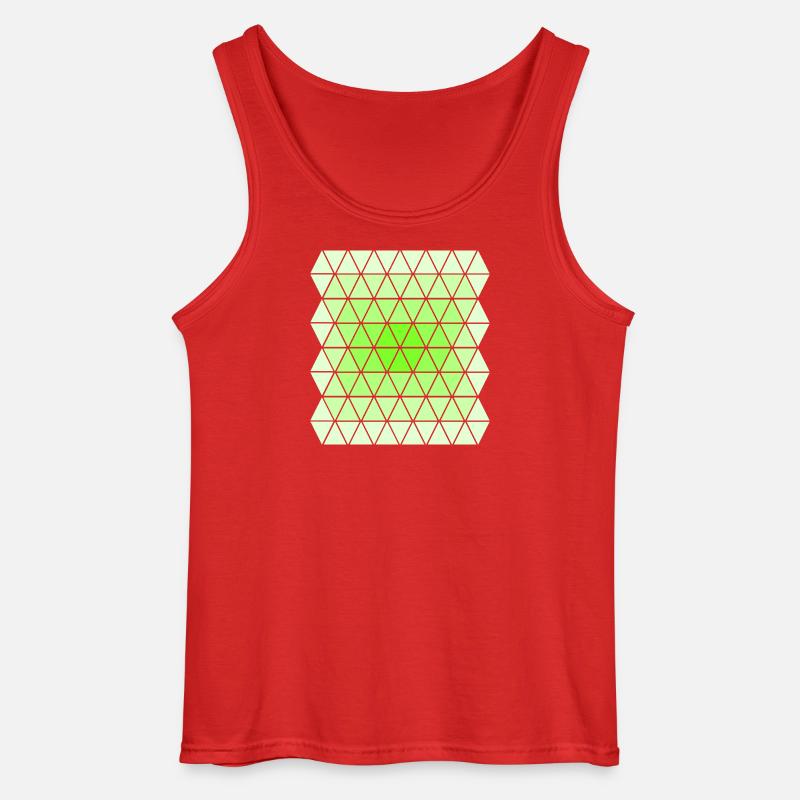 Green Gradient Pattern - Gildan Men’s Tank Top - red