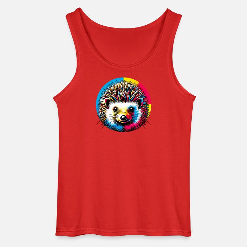 Igel - Gildan Männer Tank Top - Rot