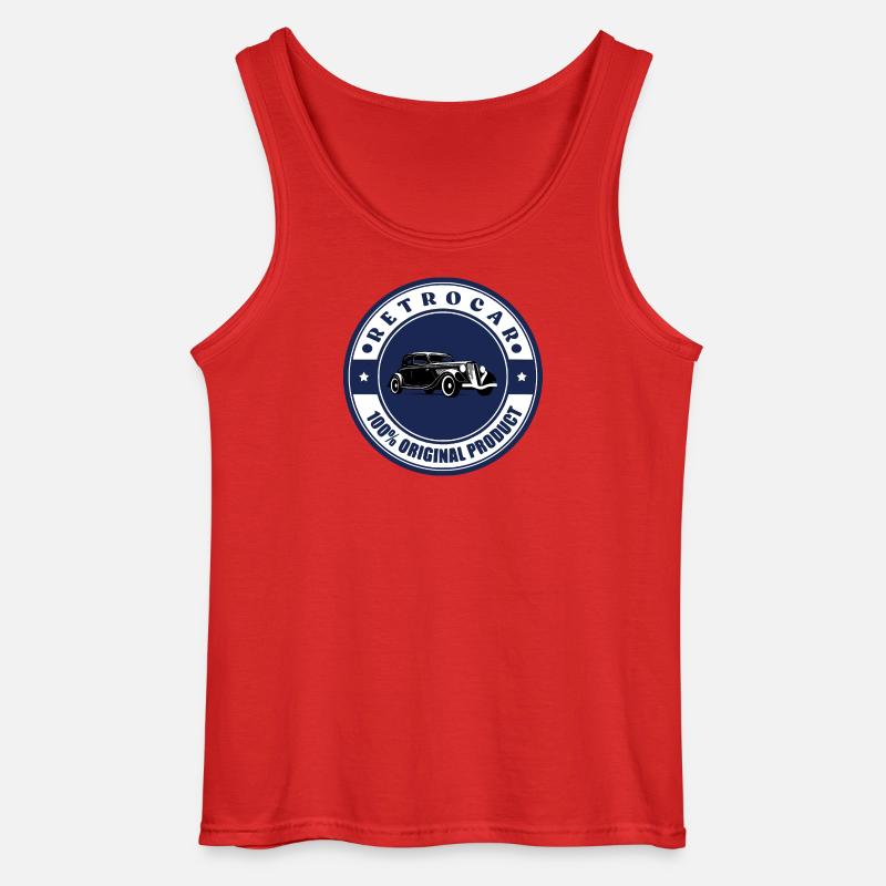 Retro-Auto - Gildan Männer Tank Top - Rot