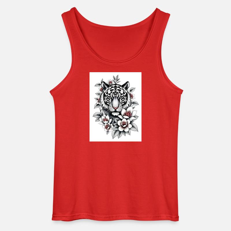 The Tiger never sleeps - Gildan Männer Tank Top - Rot