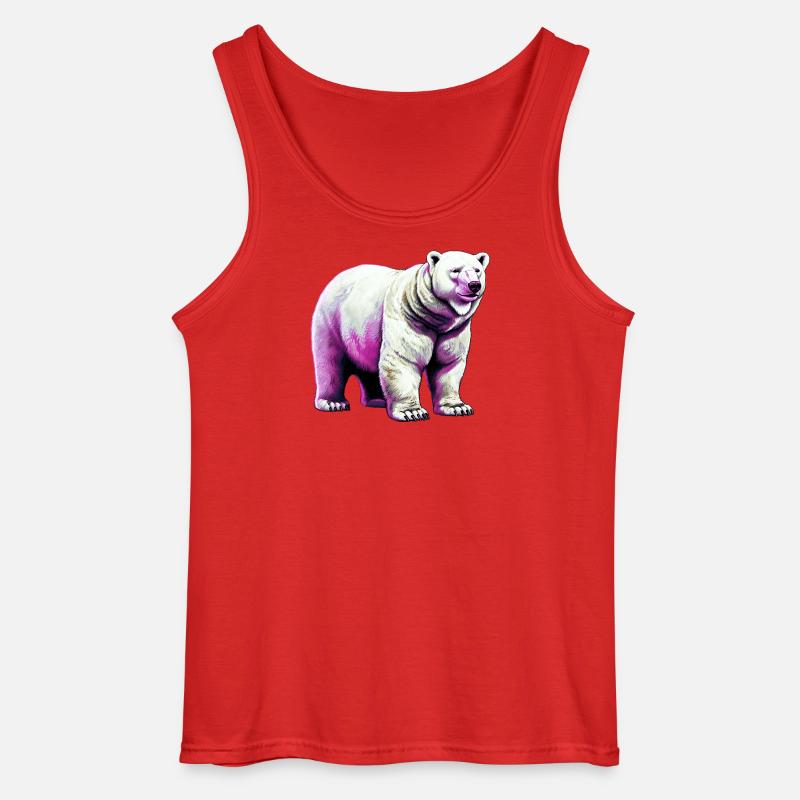 Weißer Eisbär - Gildan Männer Tank Top - Rot
