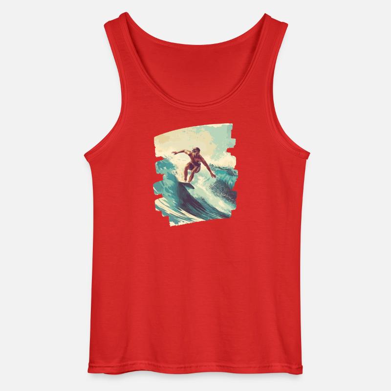 Surfer - Gildan Männer Tank Top - Rot