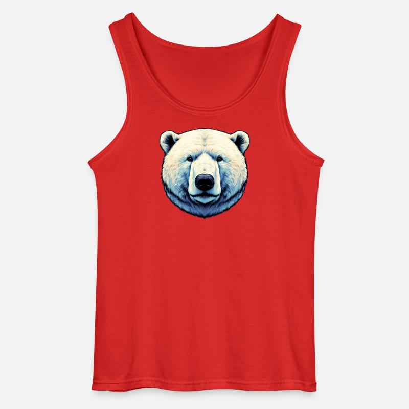 Weißer Eisbär - Gildan Männer Tank Top - Rot