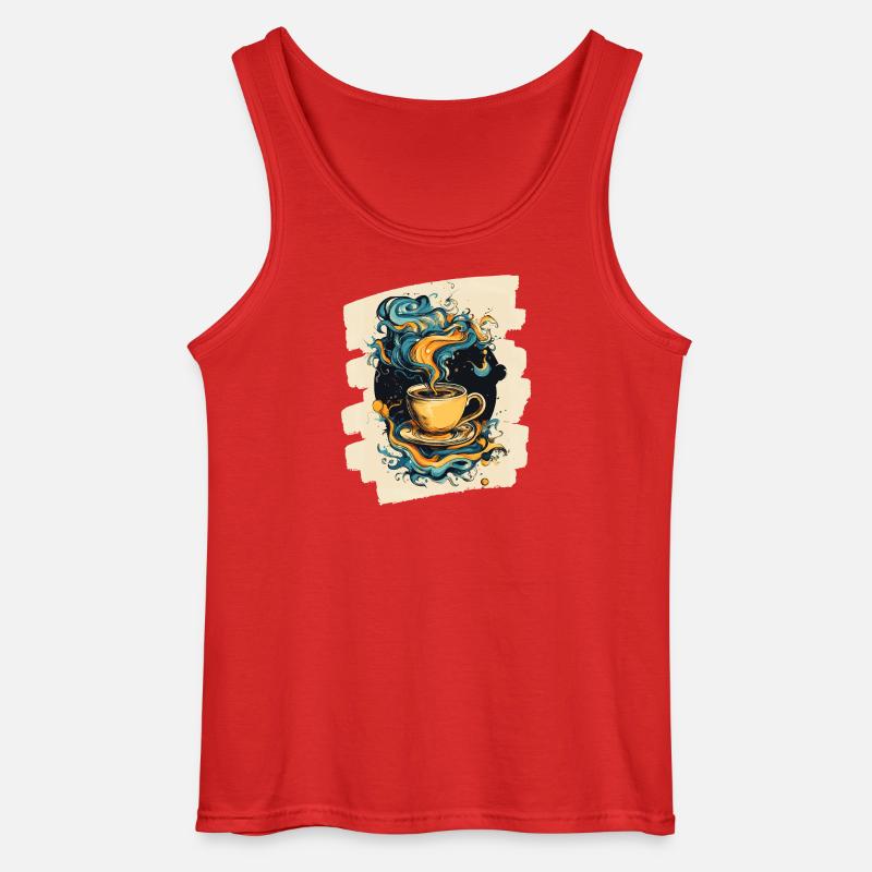 Coffee Coffee Coffee Lovers - Gildan Men’s Tank Top - red