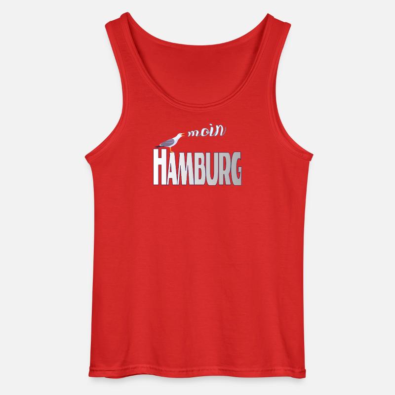 Hamburg Möwe & Moin Design - Gildan Männer Tank Top - Rot
