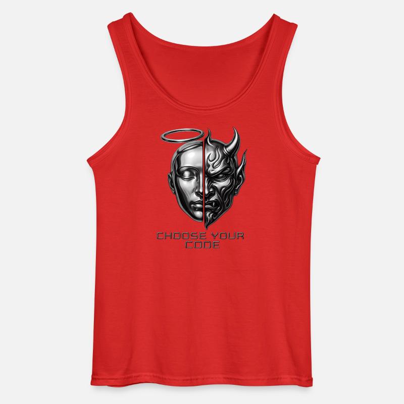 Code des Lichts und der Dunkelheit - Gildan Männer Tank Top - Rot