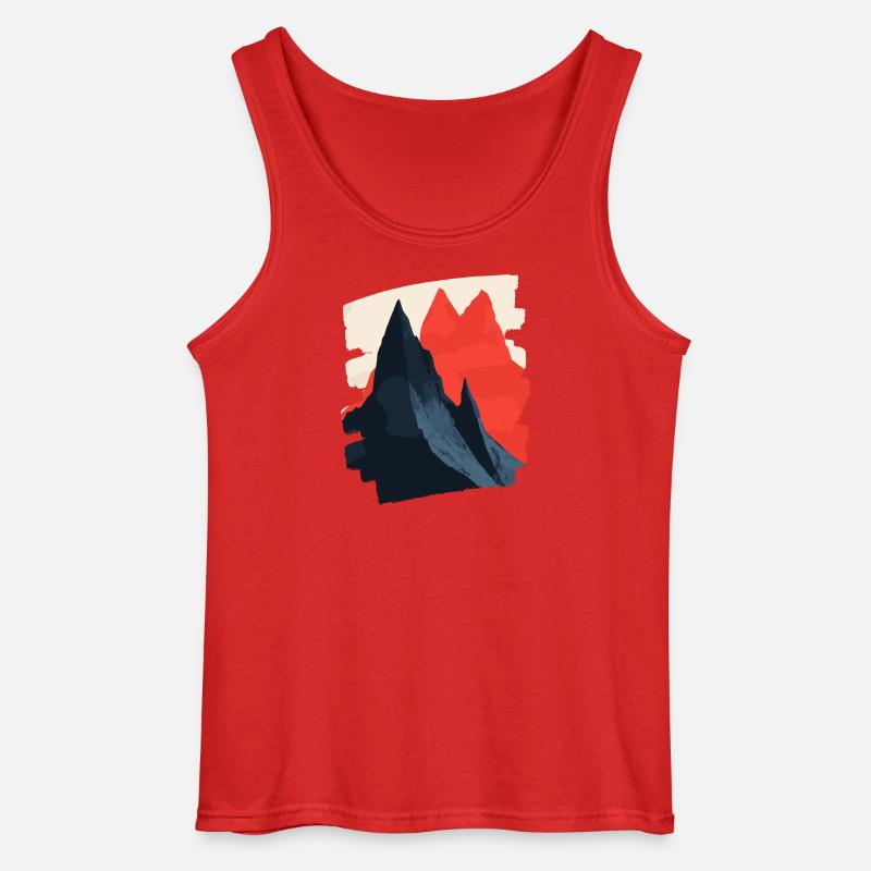Berge Klettern Kletterer Wandern - Gildan Männer Tank Top - Rot