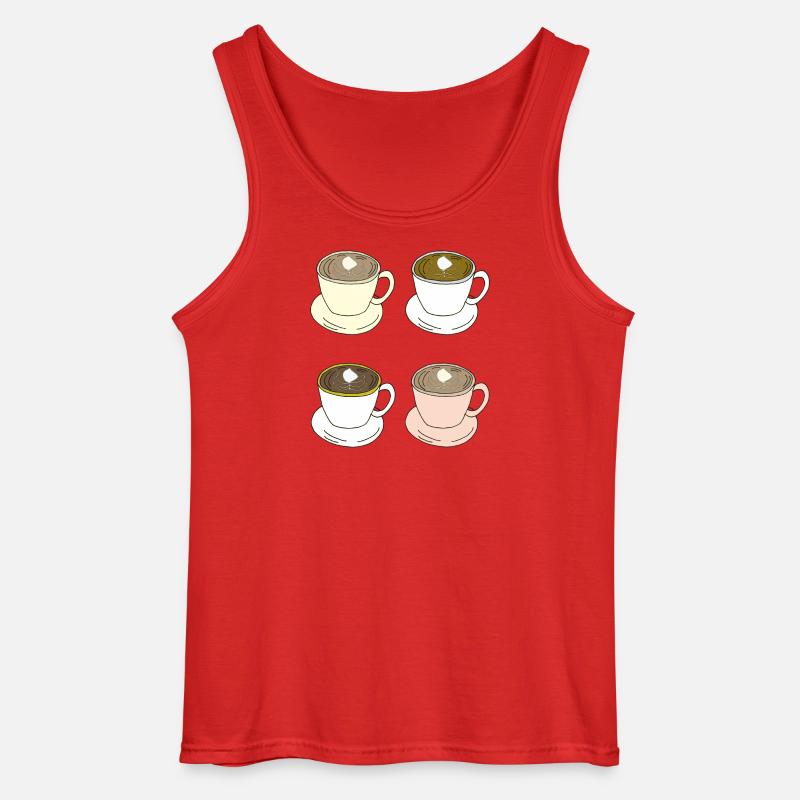 kaffeetassen quartett - Gildan Männer Tank Top - Rot