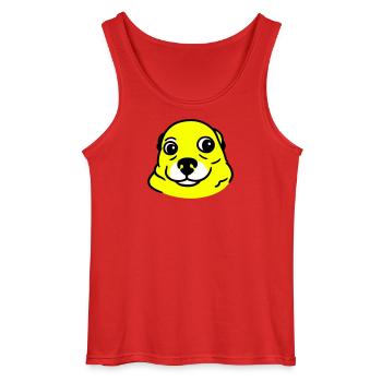 Anxious Dog in Pop Art Style - Gildan Men’s Tank Top - red - Front - AI Model Male 185 dark (185cm)