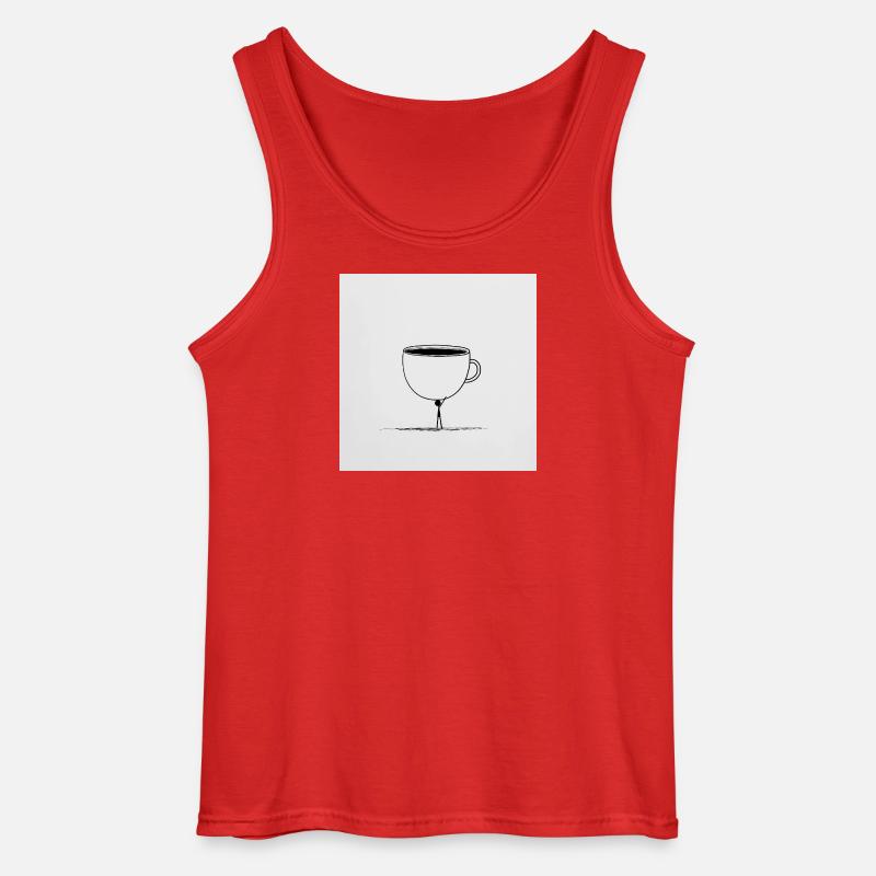 Kaffee? Nur in Eimern, bitte! - Gildan Männer Tank Top - Rot