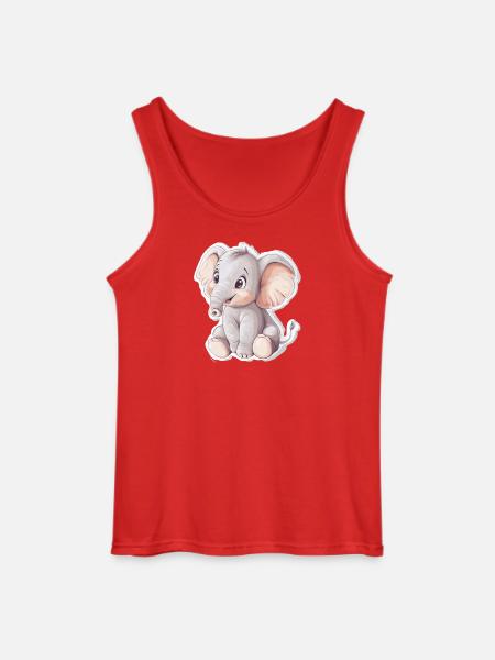 Éléphant - Débardeur Gildan Homme - rouge