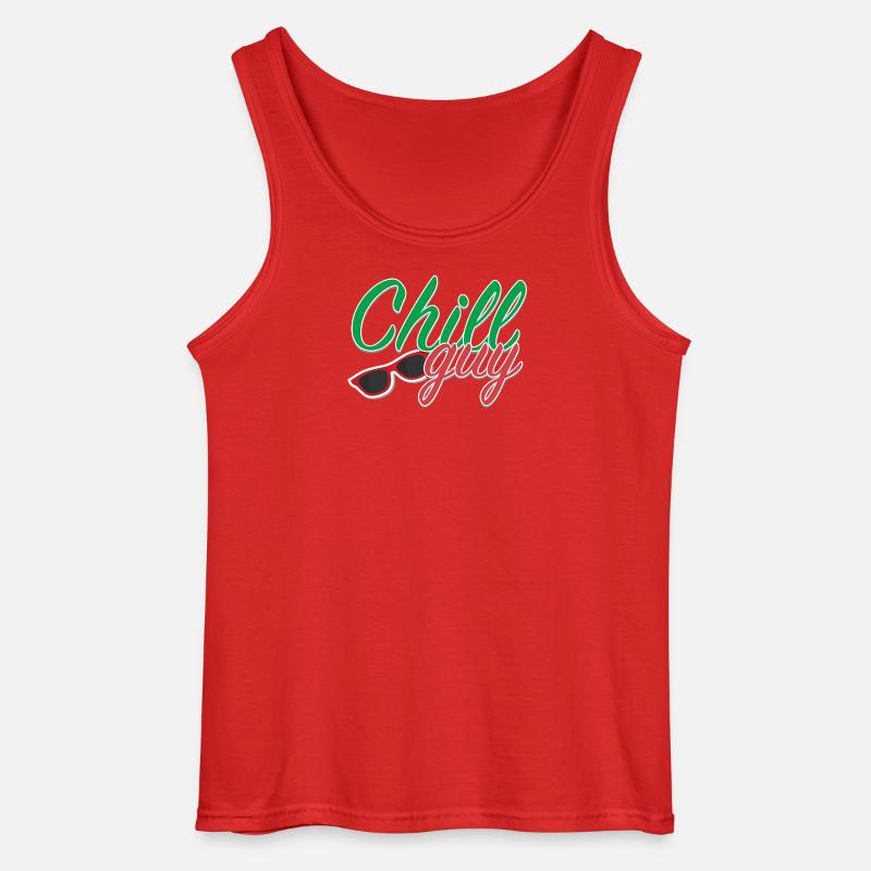 chill_guy - Gildan Männer Tank Top - Rot