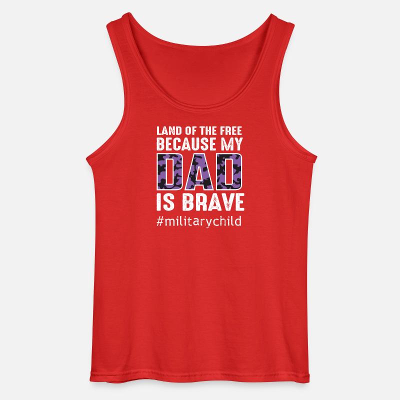 Kinder mit militärischer Tarnung Textdesign - Gildan Männer Tank Top - Rot