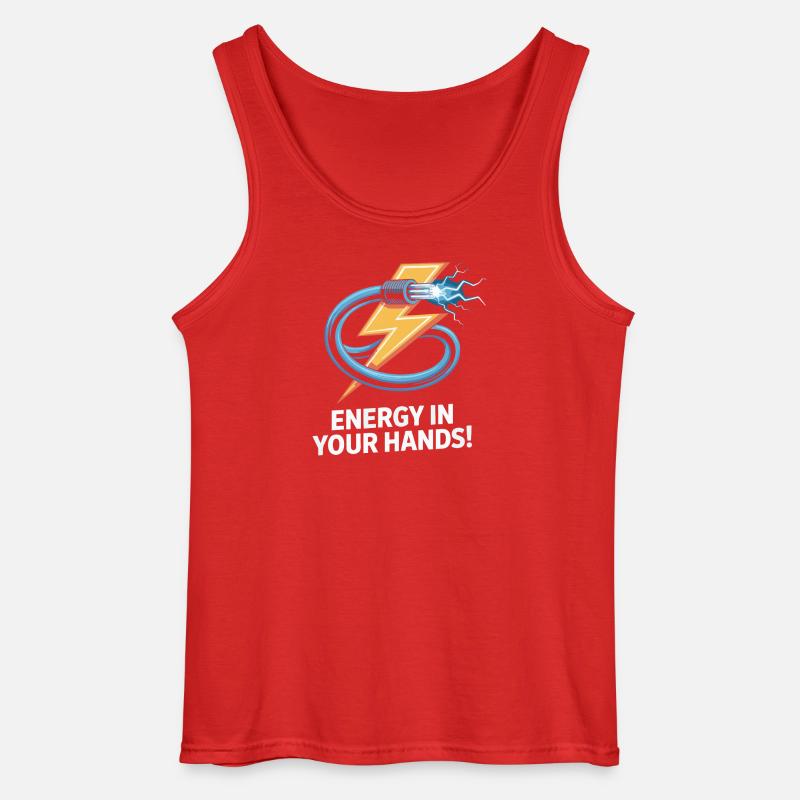 Elektrischer Strom Blitz Design - Gildan Männer Tank Top - Rot