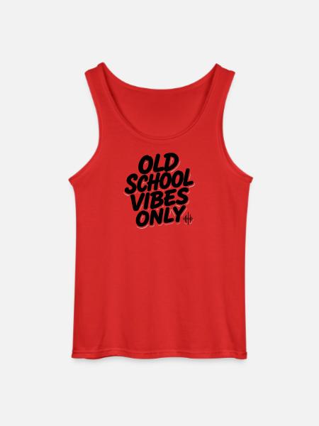 OLD SCHOOL VIBES only - Gildan Männer Tank Top - Rot
