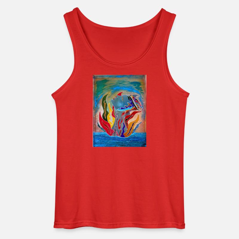 Bunter maritimer Traum - Gildan Männer Tank Top - Rot