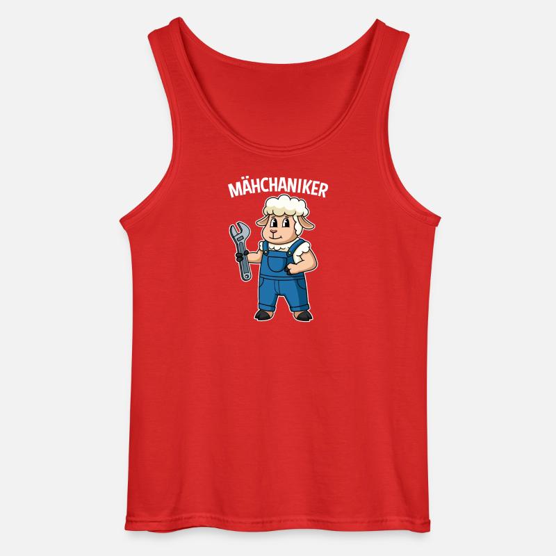 Mechatroniker Auto Mechaniker Techniker Schaf - Gildan Männer Tank Top - Rot
