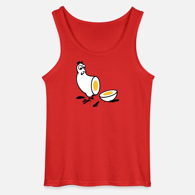 Huhn oder Ei - Gildan Männer Tank Top - Rot