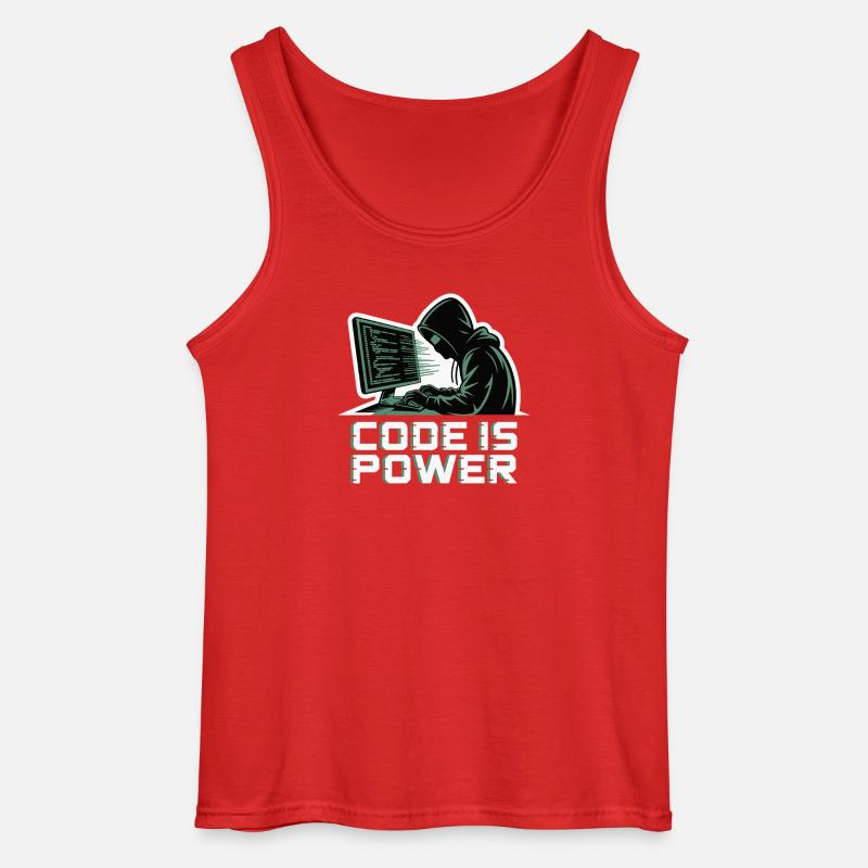 Cyber Hacker Code Infinity Design - Débardeur Gildan Homme - rouge