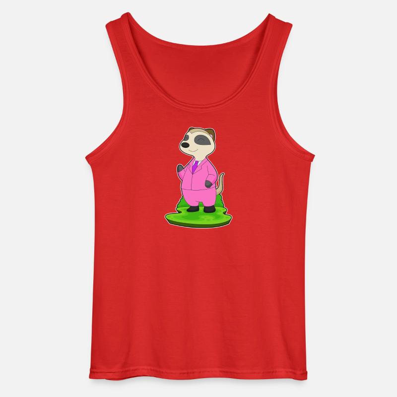Erdmännchen Bräutigam Anzug Hochzeit - Gildan Männer Tank Top - Rot